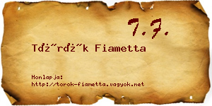 Török Fiametta névjegykártya